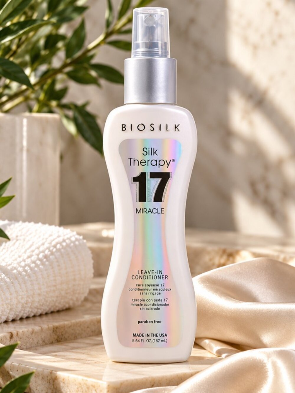 BioSilk Silk Therapy 17 Miracle Leave-In Conditioner – 5.64 oz – NEW